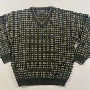 Vintage Jantzen Textured Sweater Mens Medium Grandpa Grunge Dad